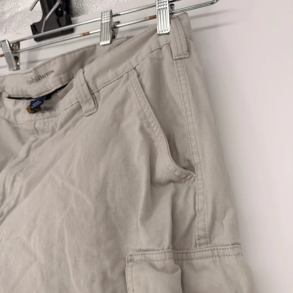 Croft & Barrow Cargo Shorts Mens 40 Beige Cotton Twill Utility Gorpcore Dadcore